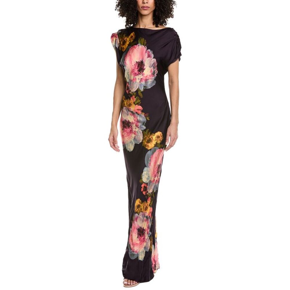 Amanda Uprichard Womens  Elroy Maxi Dress, Purple